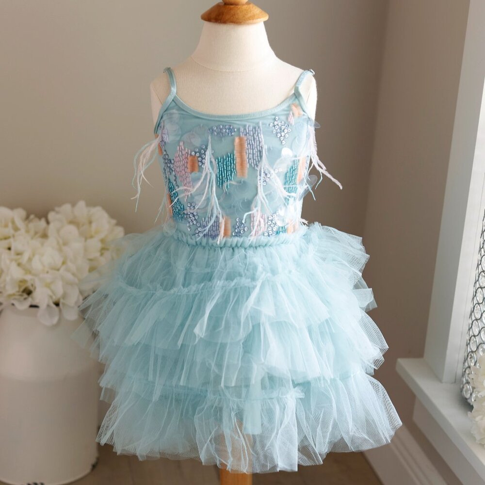 Tutu Du Monde Aqua Tutu Dress Color Me Wild Party Portrait Recital New With Tags